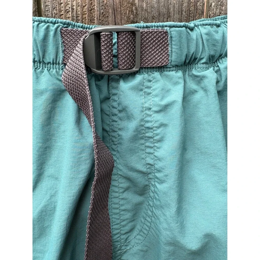 Columbia‎ Mens XL Teal Green Omni-Shade Hiking Shorts Belted Nylon AM4891